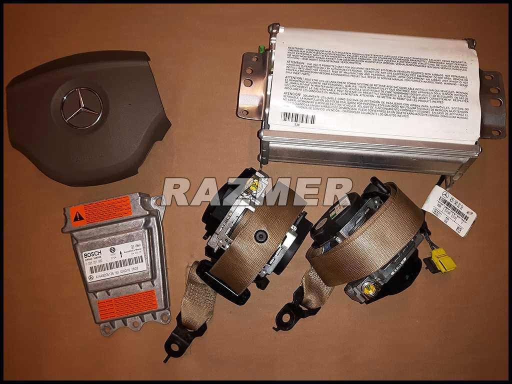 2006 2007 2009 MERCEDES ML350 W164 AIR BAGS AIRBAGS SET W/SEAT BELTS & MODULE